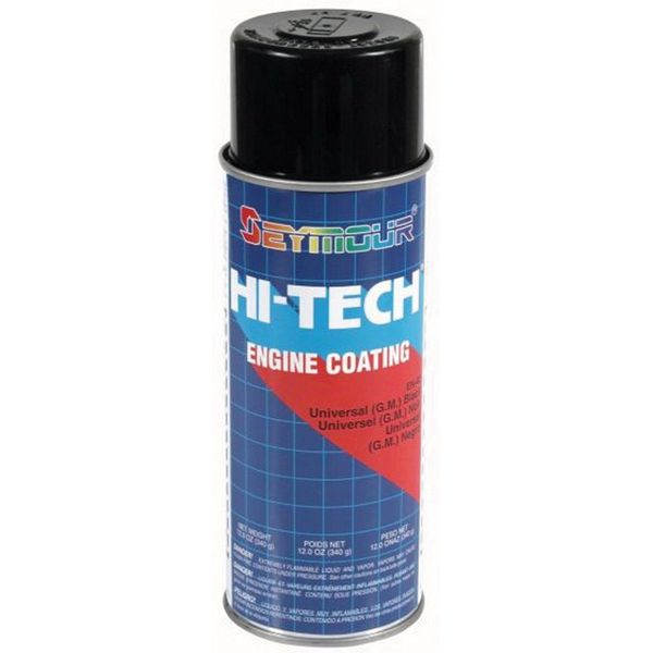 Seymour Paints Hi-Tech EN-42 Engine Enamel Spray Paint, 16 fl-oz Aerosol Can, Black, 15 sq-ft Covera
