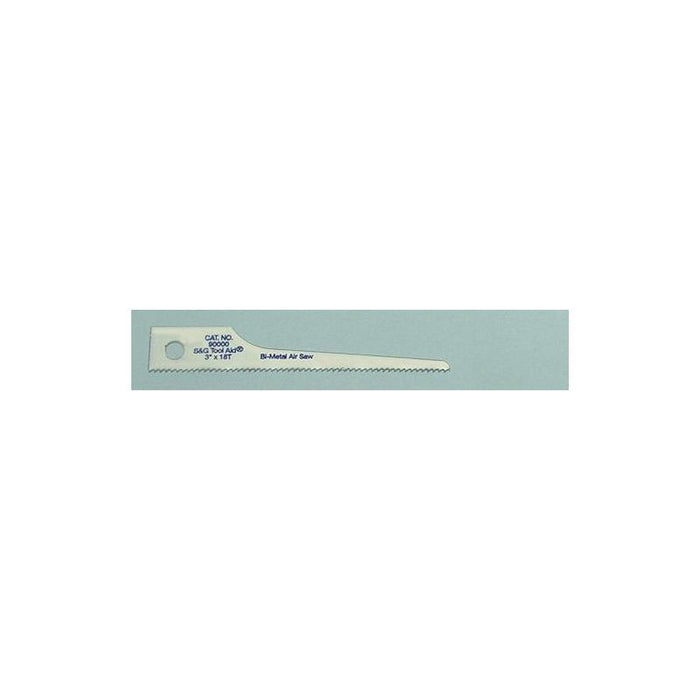 S & G Tool Aid Corp. AID 90000 Scroll Reciprocating Air Saw Blade, 18 TPI, 3 in L, Bi-Metal