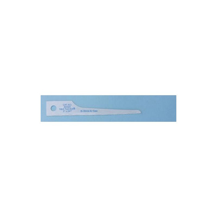 S & G Tool Aid AID 90020 Scroll Reciprocating Air Saw Blade, 24 TPI, 3 in L, Bi-Metal