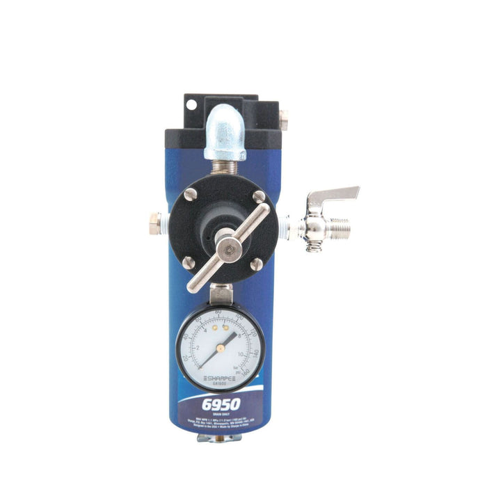 Sharpe 6950 Air Control Unit, 1/2 in FNPT Inlet, 3/8 in FNPT Outlet, 1/4 in FNPT Plugged Port, 5 mic