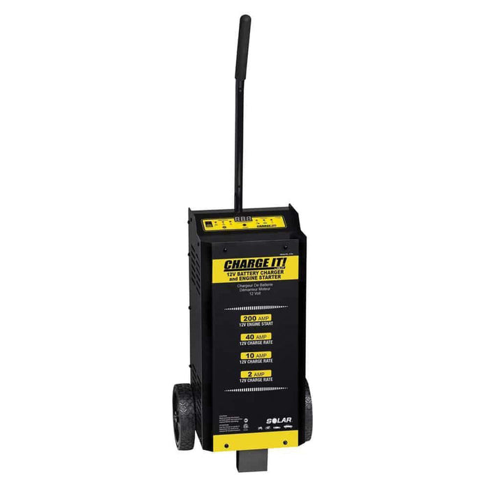 Solar Booster Pac 4735 Wheeled Battery Charger, 40 A Fast Charge, 12 V, Portable Design