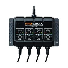 12V 4x2A SOLAR PRO-LOGIX 4-Bank Battery Maintenance Station