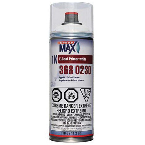 SprayMax® 3680230 1K E-Coat Primer, 11.2 oz Aerosol Can, White, 5.4 sq-ft Coverage
