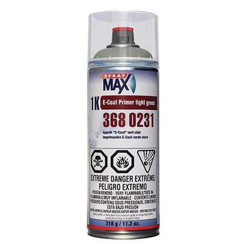 SprayMax® 3680231 1K E-Coat Primer, 11.2 oz Aerosol Can, Light Green, 5.4 sq-ft Coverage