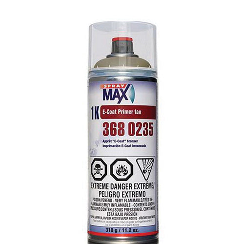 SprayMax® 3680235 1K E-Coat Primer, 11.2 oz Aerosol Can, Tan, 5.4 sq-ft Coverage