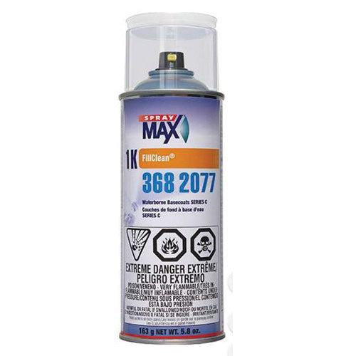 SprayMax® FillClean® 3682077 Series C Waterborne Basecoat, 5.8 oz Aerosol Can, Clear