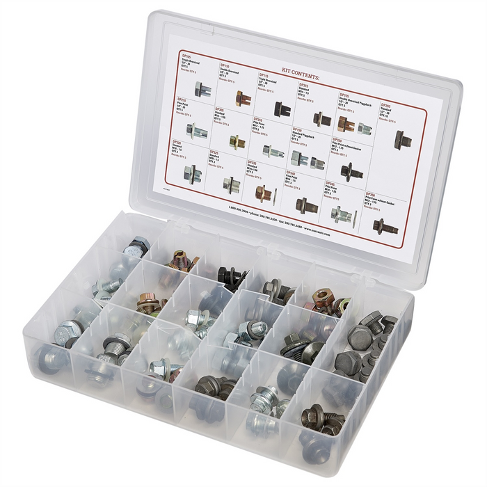 S.u.r. & R Oil Drain Plug Assortment - 76 Pieces with Corresponding Gaskets