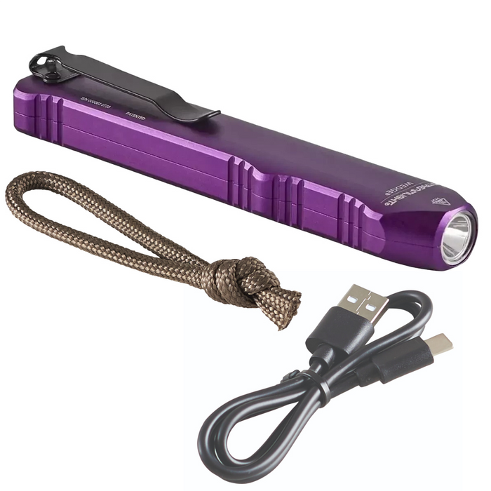 Streamlight Wedge Rechargeable EDC 300 Lumen Flashlight with 1000 Lumen Thro mode - Purple