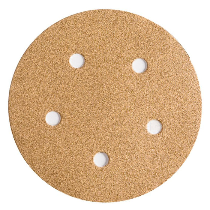 Sunmight USA Corporation Gold 5" 5 Hole Velcro Disc 220 Grit β view 3
