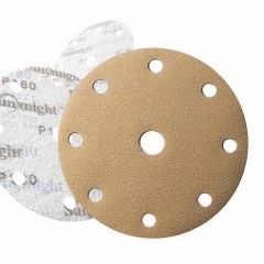 Sunmight Gold 02506 Open Coated Sanding Disc, 8 in, P80 Grit, Premium Aluminum Oxide, PSA Attachment