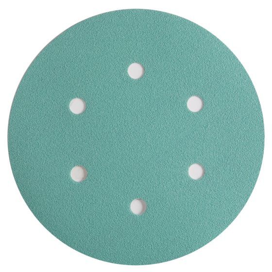 Sunmight Film 01809 Open Coated Grip Disc, 6 in, P150 Grit, Premium Alum Oxide, Velcro — Green — view 3