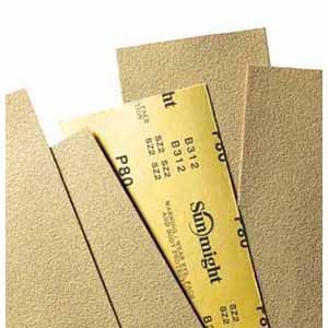 Sunmight Gold 09117 Plain Sanding Sheet, 9 in W x 11 in L, P500 Grit, Alum Oxide Abrasive — view 2
