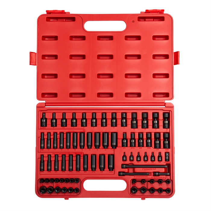 Sunex Tools 1/4" DR 74 PC SAE/ MET MASTER IMPACT SET