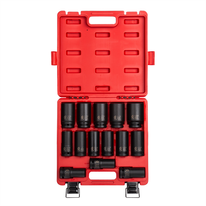 Sunex Tools Pc. 3/4" Drive Deep SAE Impact Socket Set