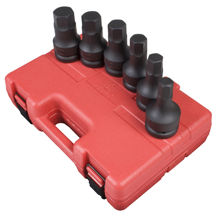 Sunex Tools 6 PC 1" DR SAE HEX DRIVER IMPACT SET