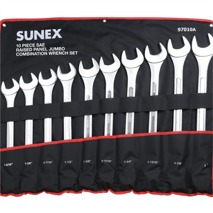 Sunex Tools SAE Raised Panel Jumbo Combination Wrench Set