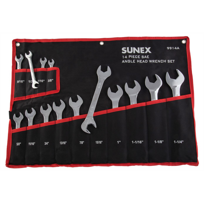 Sunex Tools Pc. Full Polish SAE Angle Head Wrench Set