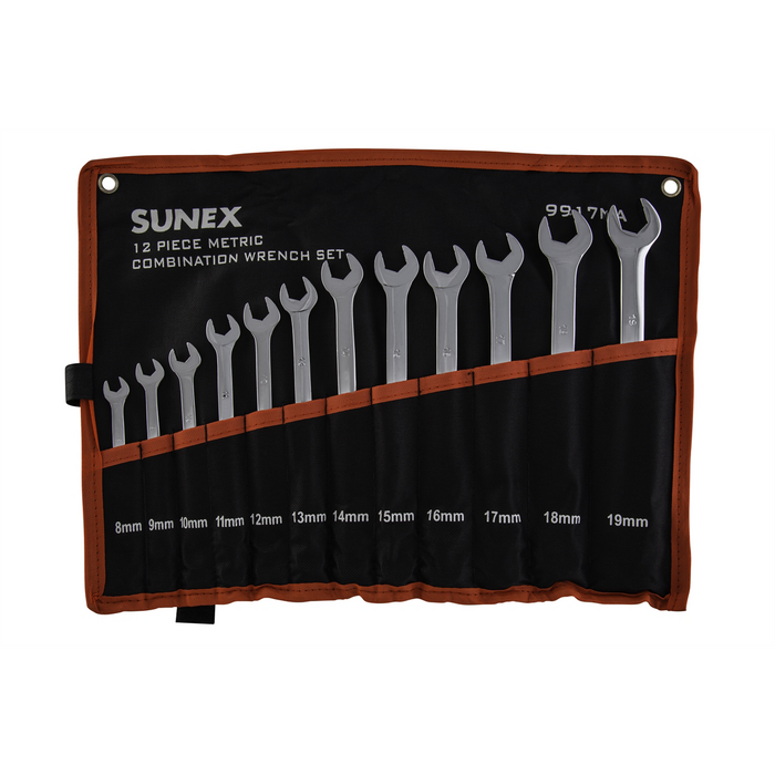 Sunex Tools Pc. Metric Full Polish V-Groove Combination Wre