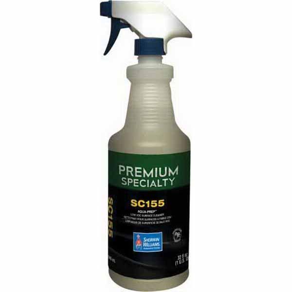 Sherwin-Williams Aqua-prep SC155-4 Low VOC Plastic Surface Cleaner, 1 qt Spray Bottle, Liquid