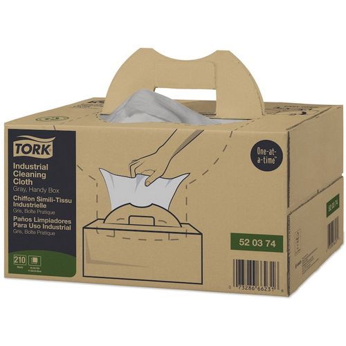 Tork / SCA Tissue Tork 520374 Reusable Cleaning Cloth, 16.34 in L, 14 in W Unfolded, Spunlace, Gray,