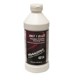 TRANSTAR® ONLY 1 GLAZE 4214 Polyester Finishing Putty, 1 qt Bottle, Light Green, Liquid