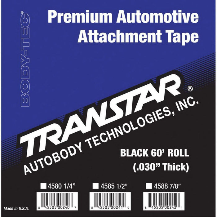 Transtar Autobody Technology 4585 Double Sided Automotive Attachment Tape, 60 ft x 1/2 in x 0.03 in,
