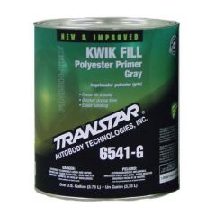 TRANSTAR® Kwik Fill 6541G 2-Component Polyester Primer Surfacer, 1 gal Can, Gray (Part A), Clear (Part B)