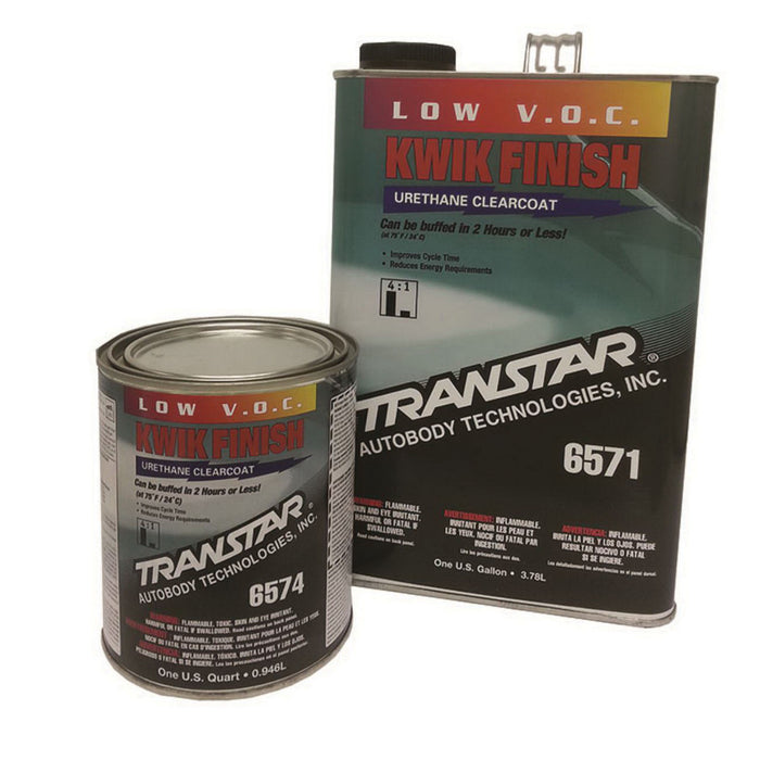 Transtar Autobody Technology Kwik 6571 2.1 Low VOC Clearcoat, 1 gal Can, Kwik, 4:1 Mixing