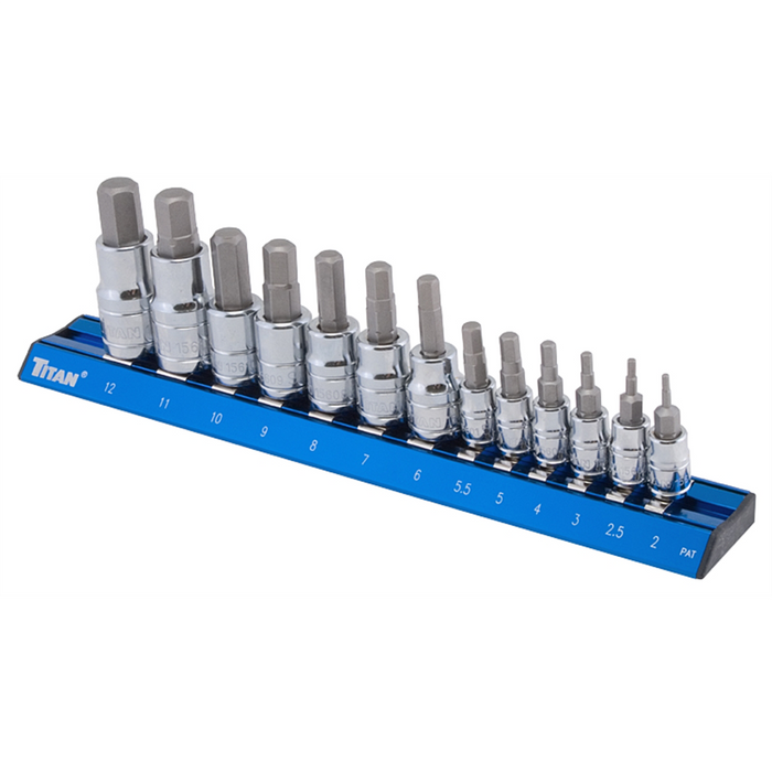 Titan Hand Tools Pc. Metric Hex Bit Socket Set