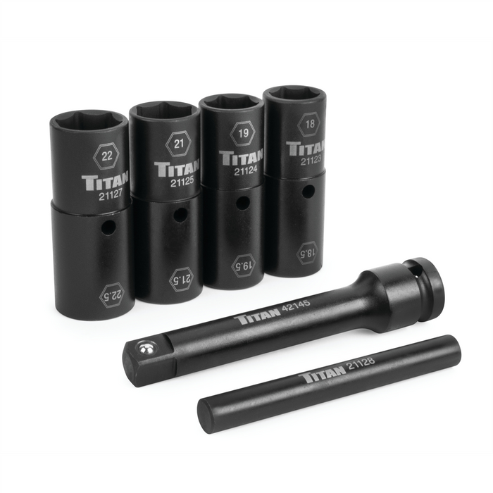 Titan Hand Tools 6 pc. 1/2 in. Drive Half-Size Flip Socket Set