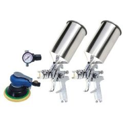 TITAN™ 19223 4-Piece HVLP Dual Set-Up Spray Gun Kit, 1.4 mm, 1.7 mm Nozzle