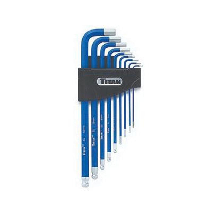 Titan Hand Tools 9Pc MM Non Slip Ball End Hex Key Set โ view 2