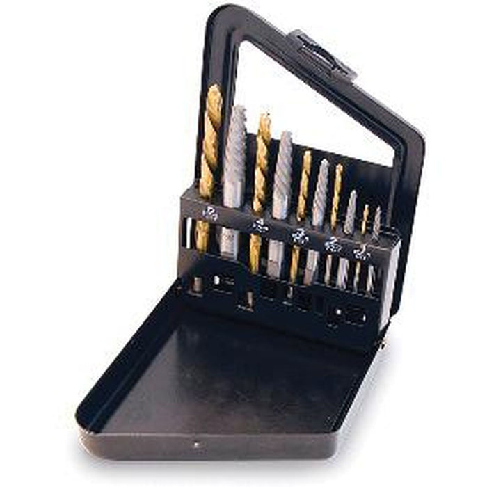Titan Hand Tools 10Pc Screw Extractor/Left Hand Drill Bit