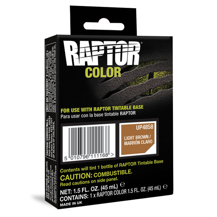 U-POL RAPTOR UP4858 Raptor Color, 1.5 fl-oz Pouch, Light Brown, 3:1 Mixing, 30 sq-ft Coverage
