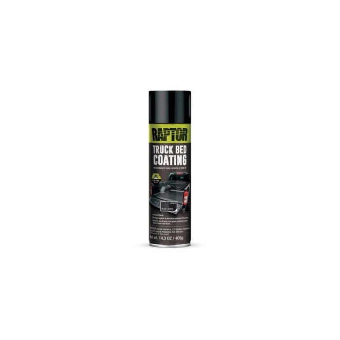 U-POL RAPTOR 4879 1K Truck Bed Coating, 14.3 oz Aerosol Can, Black, 8.6 sq-ft Coverage