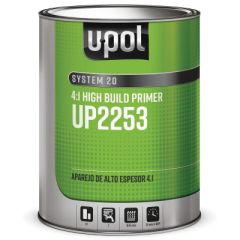 U-POL® SYSTEM 20 UP2274 National Rule High Build Primer, 1 L Tin, Black, 4:1 Mixing