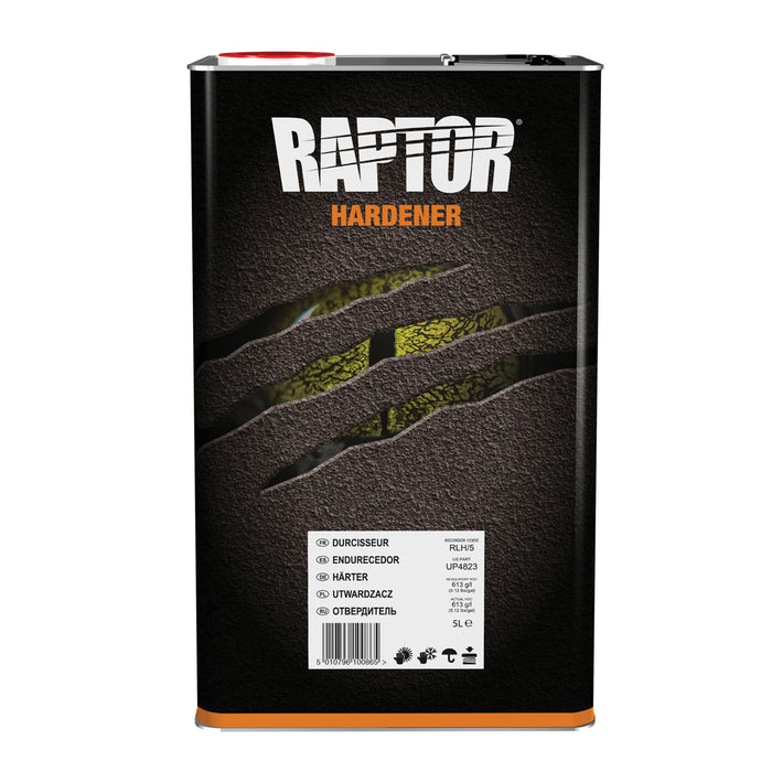 U-POL RAPTOR UP4824 2.6 VOC Raptor Hardener, 5 L Pail, Colorless