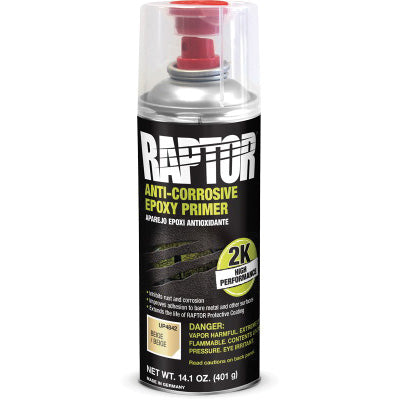 U-POL® RAPTOR® UP4842 2K Epoxy Primer, 14.1 oz Aerosol Can, Beige, 8 to 12 sq-ft/gal Coverage