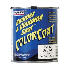 Polyvance Bumper & Cladding Coat™ 3701-4 3700 Series Color Coat, 1 qt, Pourable Liquid, Black