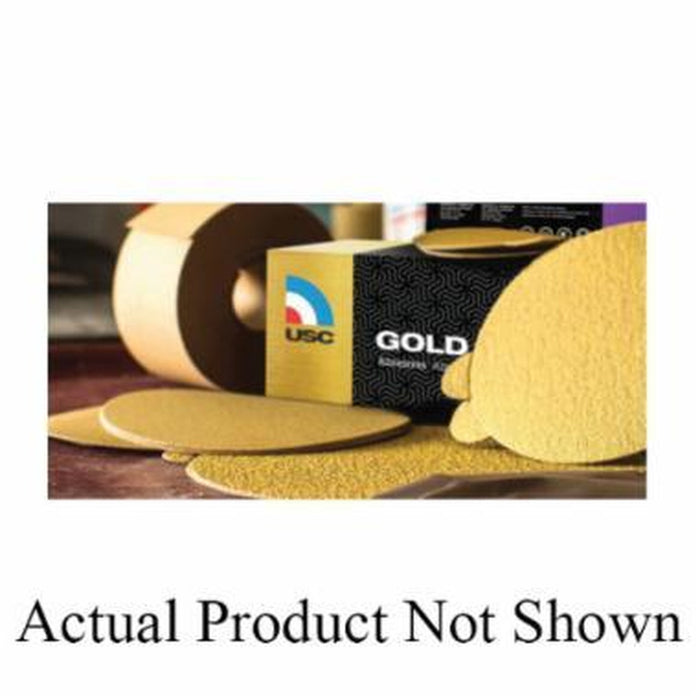US Chemical & Plastics Gold Pro 660001 Disc, 3 in Dia, 80 Grit, Hook and Loop Attachment — view 2