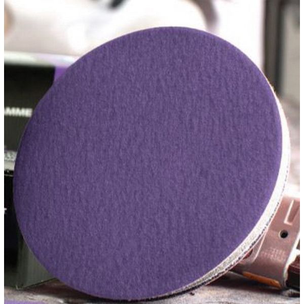 US Chemical & Plastics Purple Premium 991405 Sanding Disc, 6 in Dia, P60 Grit, Film Backing, Wet/Dry