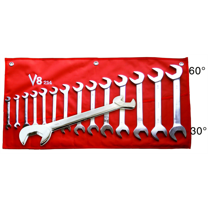 V-8 Tools SET COMBO 14PC ANGLE 3/8-1-1/4