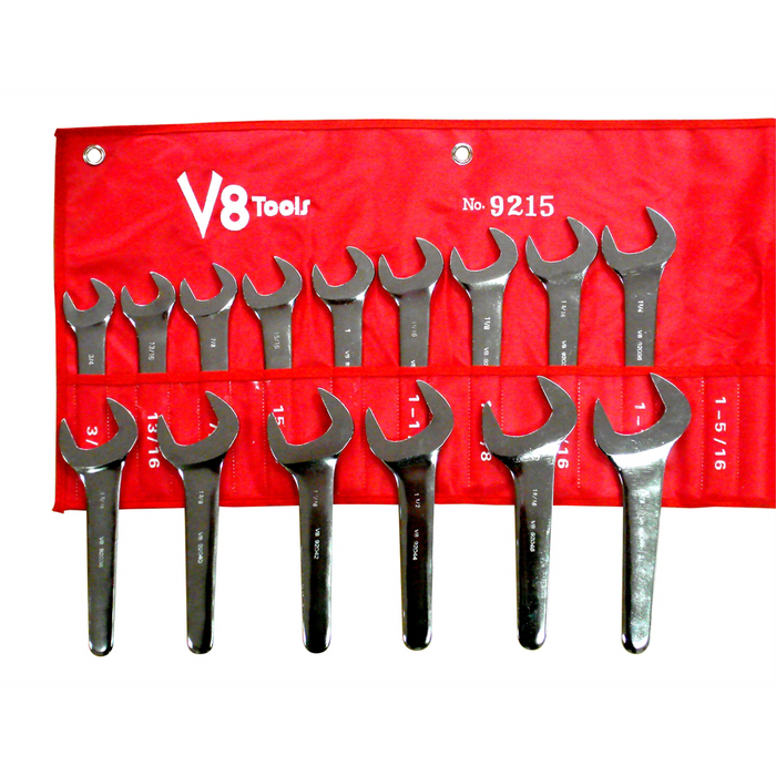 V-8 Tools WRENCH SET 3/4 THRU 1-5/8 15PC