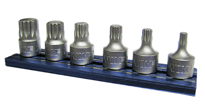 Vim Tools Stubby Drive Set, 6 pc set 4m thru 12m, all 1/4"