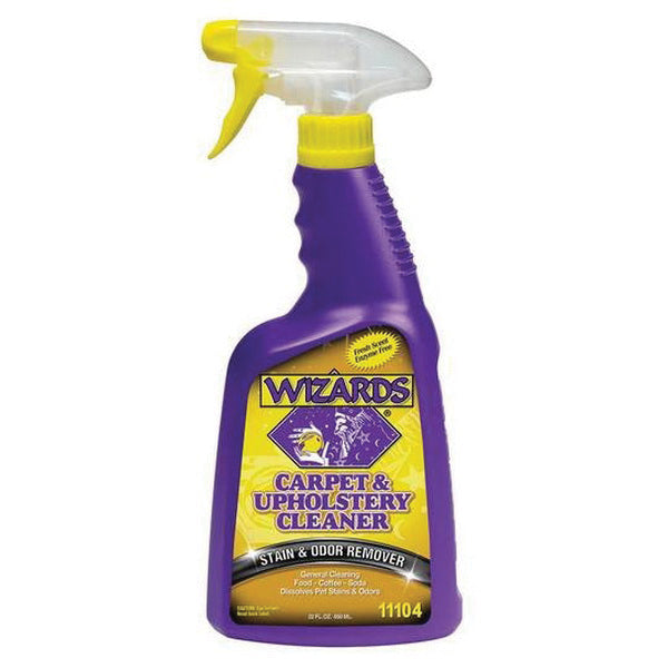 Wizards Products Carpet and Upholstery Cleaner 22 oz Spray Bottle - Stain and Odor Removal for