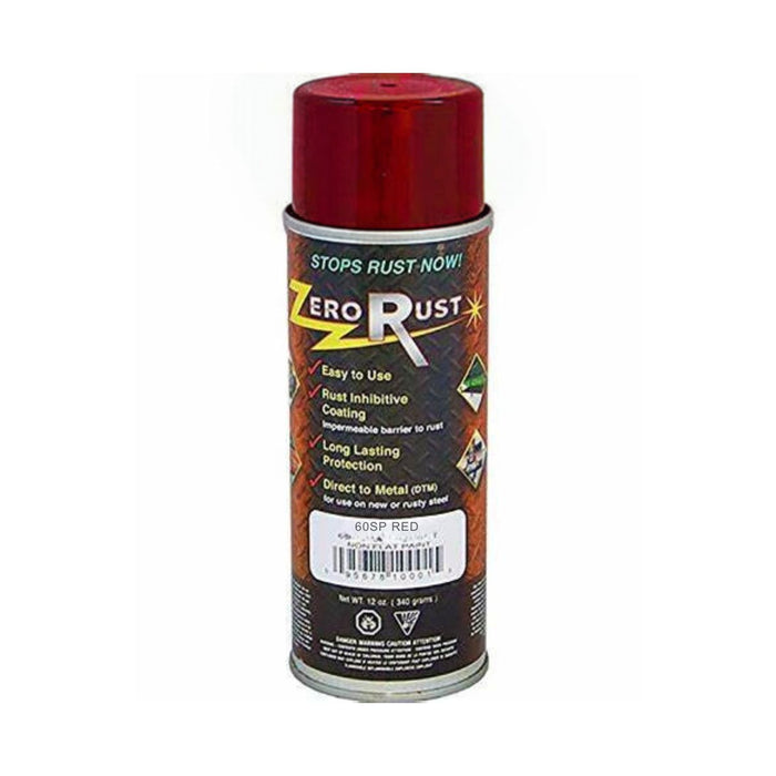 ZeroRust Zero Rust 60SP High Solid Rust and Corrosion Control Coating, 12 oz Aerosol Can, Red — view 3