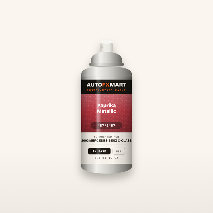 AutoFxMart custom-mixed auto paint 10 oz aerosol — 1K basecoat, labeled with OEM color name and paint code