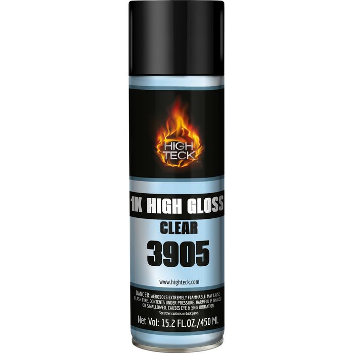 High Teck 3905 1K High Gloss Clear Aerosol, Advanced Clearcoat for Spot Repairs