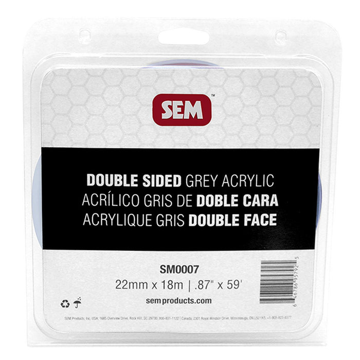 SEM Hs Double Sided Gray Acrylic .87" X 59'