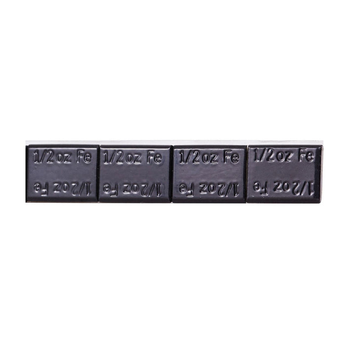 Tire Mechanic's Resource .50oz Segment;Standard Profile White Tape;Black Premium Coating;Box 36 stri